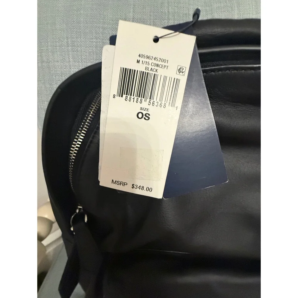 Polo Ralph Lauren Black Pebbled Leather Backpack 405962452001 NWT